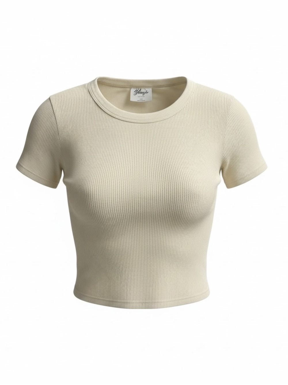 Young LA Cream Ribbed Women's Top